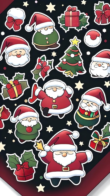 Christmas wallpaper with cute character