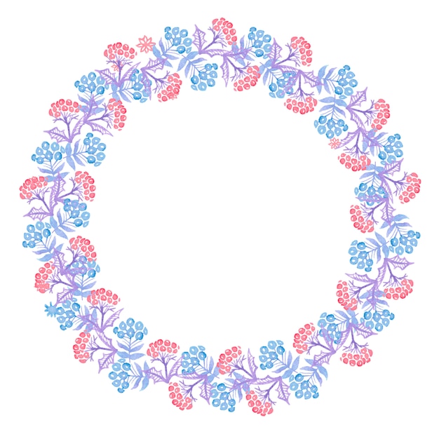 Christmas watercolor wreaths for decoration