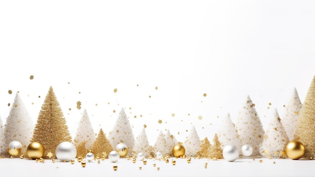 Christmas white background gold