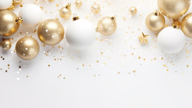 Christmas white background gold