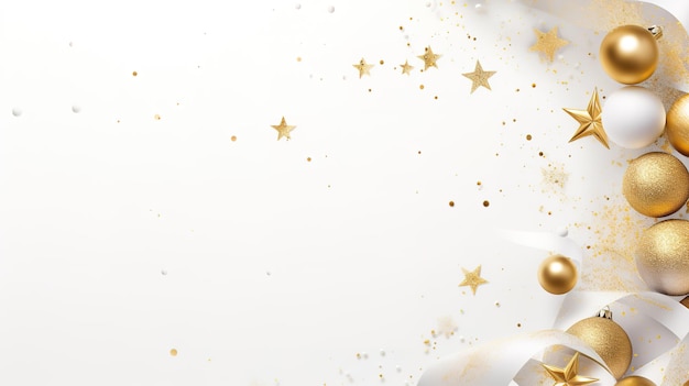 Christmas white background gold