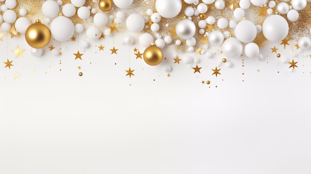 Christmas white background gold