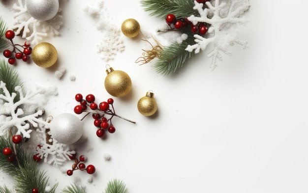 Christmas on a white background with empty space copy space