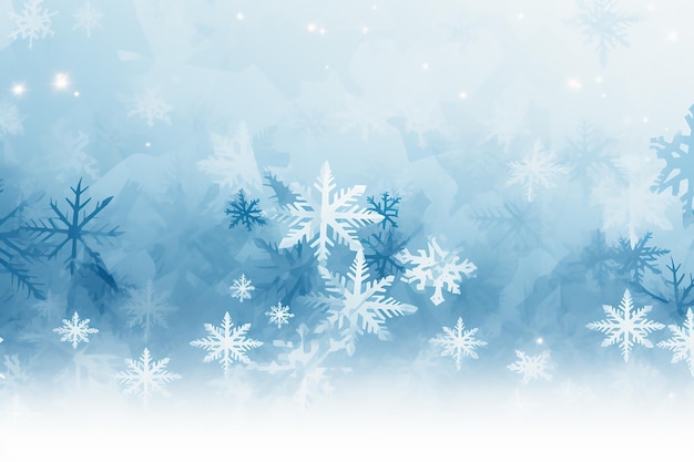 Christmas Winter Background with Snow and Blurred