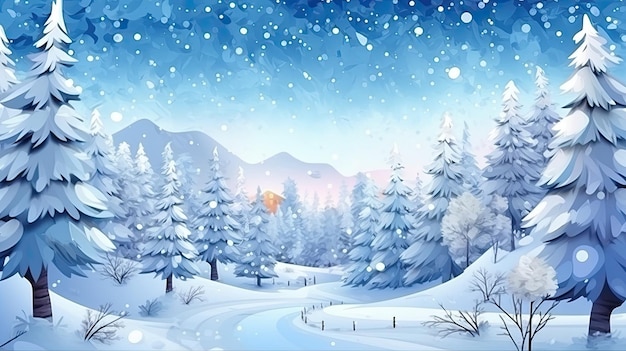 Christmas winter background