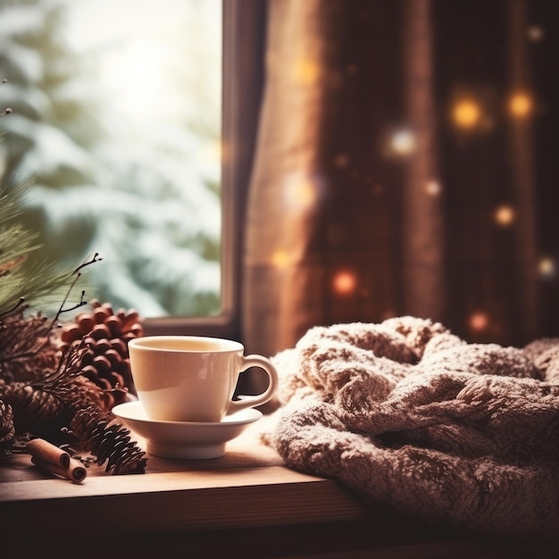 Christmas winter cozy background