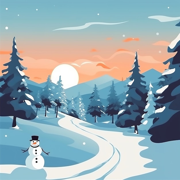 christmas winter landscape