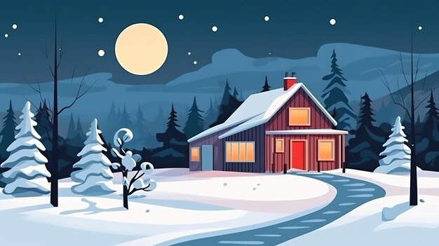 christmas winter landscape