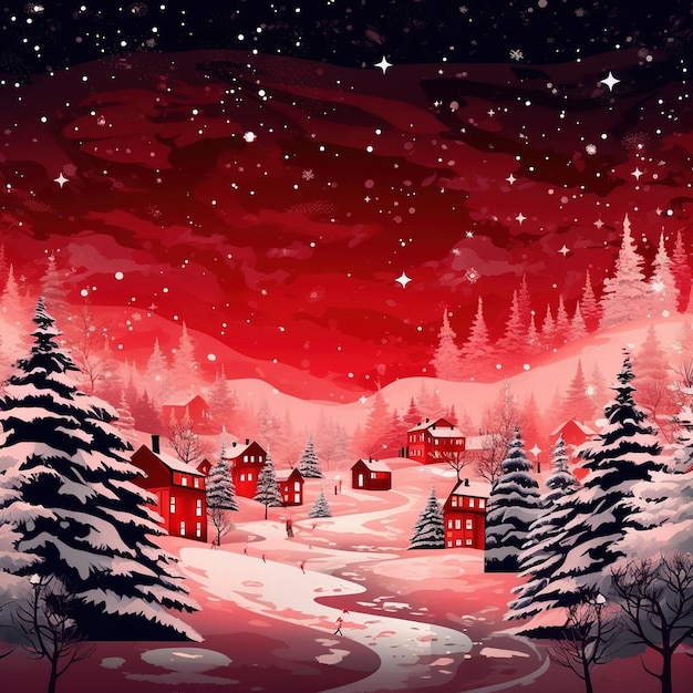 christmas winter landscape