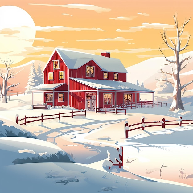 christmas winter landscape