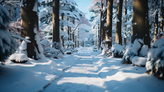 クリスマスの冬の風景