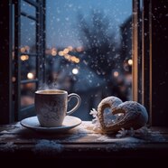 Premium AI Image Christmas With Coffee Christmas Image Snow Premium AI Image Christmas With Coffee Christmas Image Snow