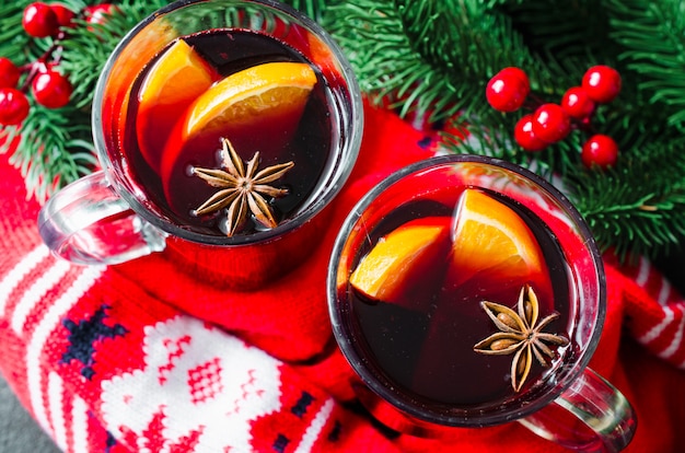 Christmas with mulled wine and a warm scarf.