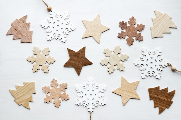 Christmas wooden decorations