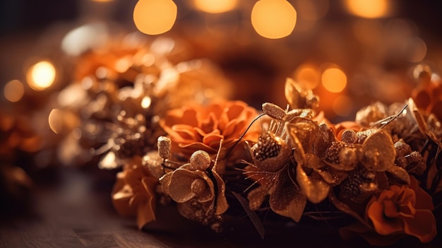 Christmas wreath closeup