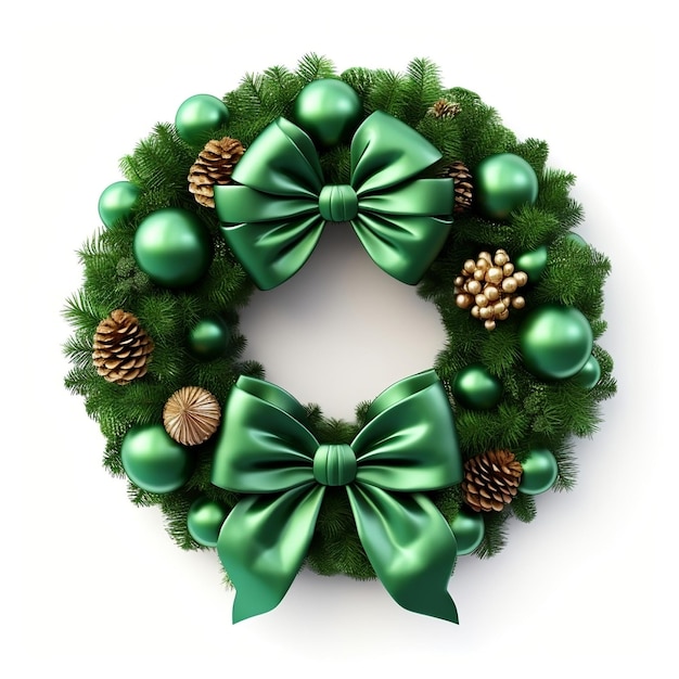 Christmas Wreath Created with Generative AI technology