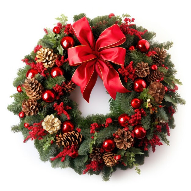 Christmas wreath isolated