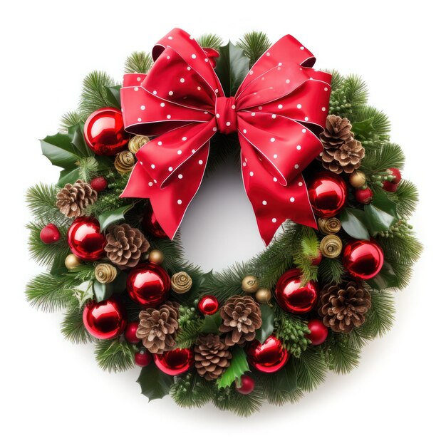 Christmas wreath isolated