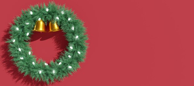 Christmas Wreath Left Side Banner