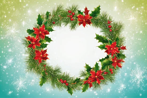 Christmas wreath poster xmas wallpaper background