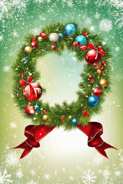 Christmas wreath poster xmas wallpaper background