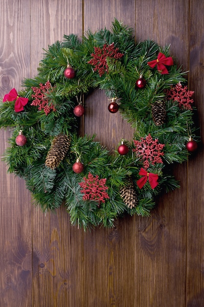 Christmas wreath useful as new year decoration.