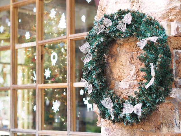 Christmas wreath with hang on the wall 