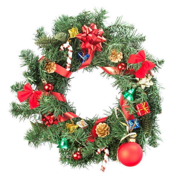 Christmas wreath with ornaments