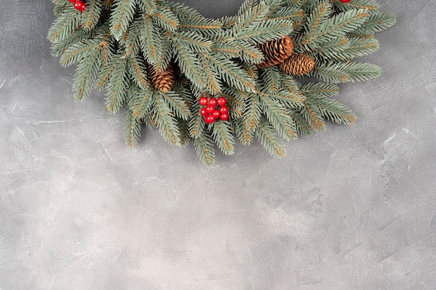 Christmas wreath with pine cone Christmas decorative wreath celebration concept Christmas twig