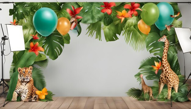 a christmas wreath with a wooden table and a wall behind it