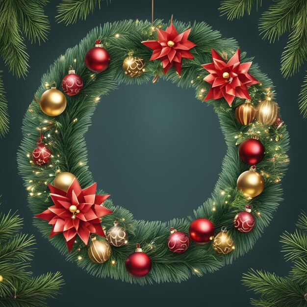 Photo christmas wreaths and garlands for christmas