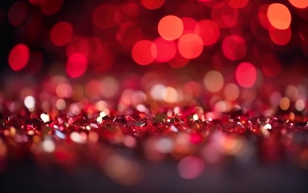 Фото Рождественский фон красный абстрактный валентинский ии генеративный ии