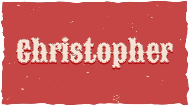 Foto testo di christopher vintage