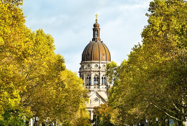 The Christuskirche, a Protestant church in Mainz Rhineland-Palatinate, Germany