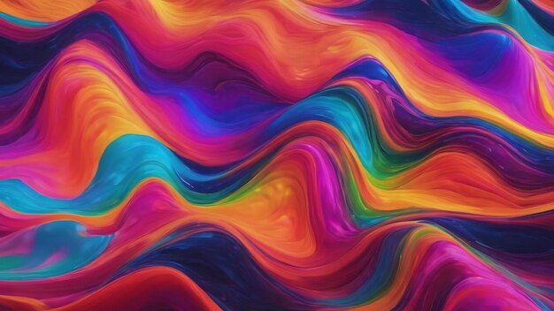 Chromatic dispersion colorful liquid glass waves neon polarization water effect y2k background illus