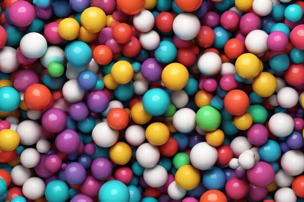 Chromatic Elegance A Background of Multicolored Spheres