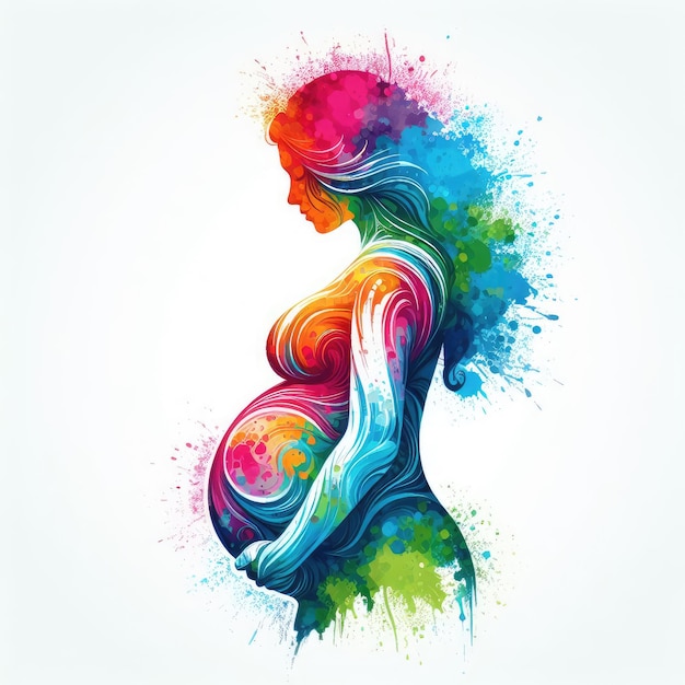 Photo chromatic maternity abstract pregnant women expressions