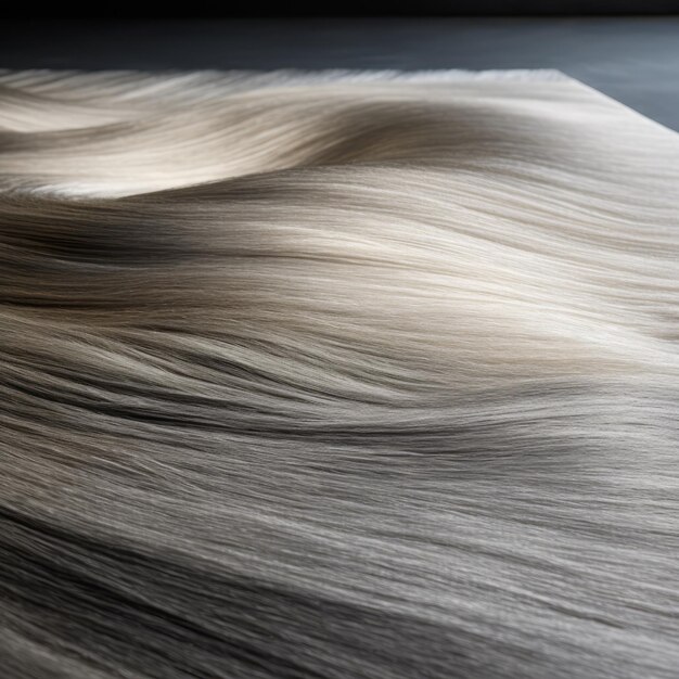 Photo chromatic sculptural slabs wavy grey hair on black background