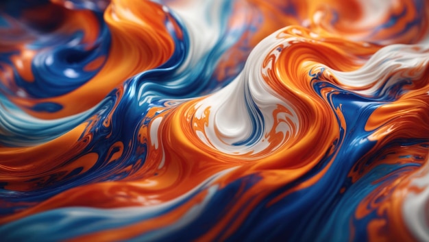Chromatische mijmering Dynamische golven van kleur in abstracte harmonie