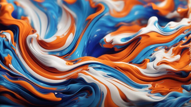Chromatische mijmering Dynamische golven van kleur in abstracte harmonie