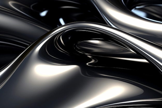 Генерация Chrome Liquid Art AI