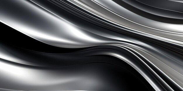 Chrome Metal Wave Background