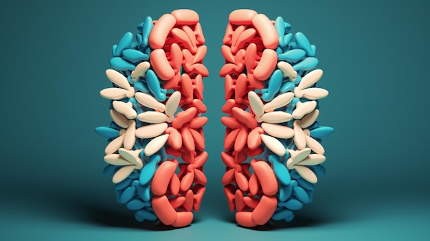 Photo chromosomes 3d illustration