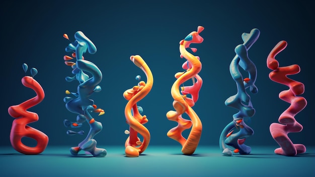 Photo chromosomes 3d illustration