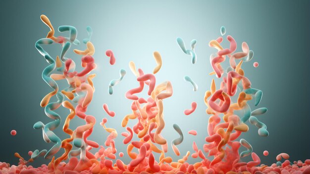 Photo chromosomes 3d illustration