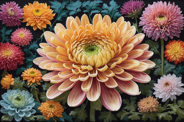 Chrysanthemum Tapestry
