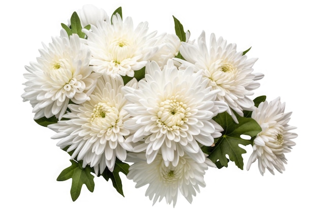 Chrysanthemums Flower Tropical Garden Nature On White Background