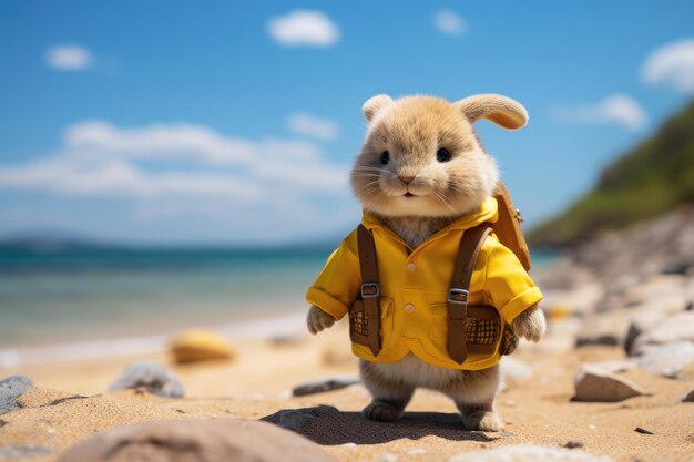 chubby bunny adventurer with generative ai generative ai