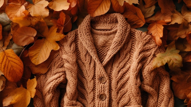 Chunky Cable Knit Pattern Wool Cardigan