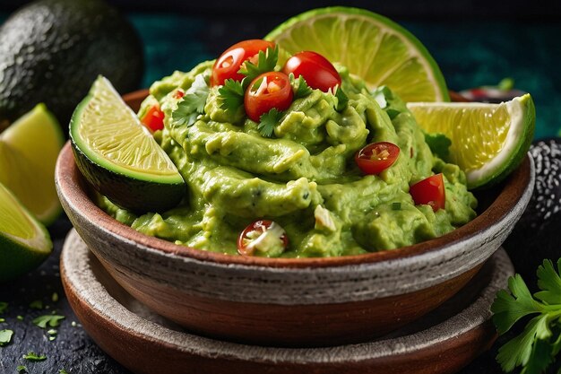 Chunky Guacamole Dip with Ripe Avocados and